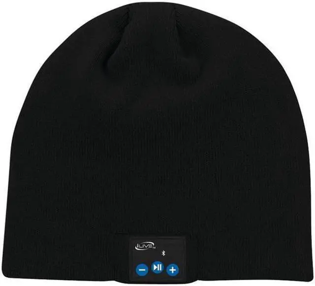 Alt view image 8 of 11 - iLive iAKB45B Bluetooth(R) Wireless Knit Stocking Beanie with Microphone (Black)