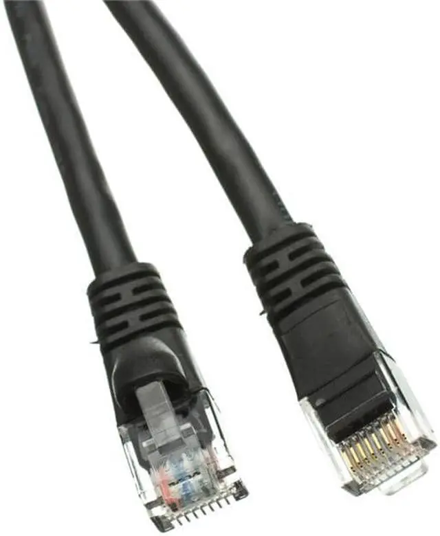 Alt view image 3 of 3 - Cable Wholesale Office Electronics Cat5e Ethernet Patch Cable Snagless/Molded Boot 6 Foot - Black