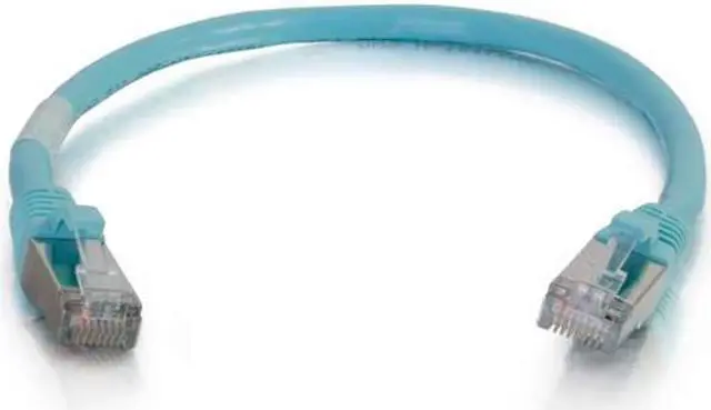 Alt view image 4 of 13 - C2G 00749 Cat6a Cable - Snagless Shielded Ethernet Network Patch Cable, Aqua (10 Feet, 3.04 Meters)