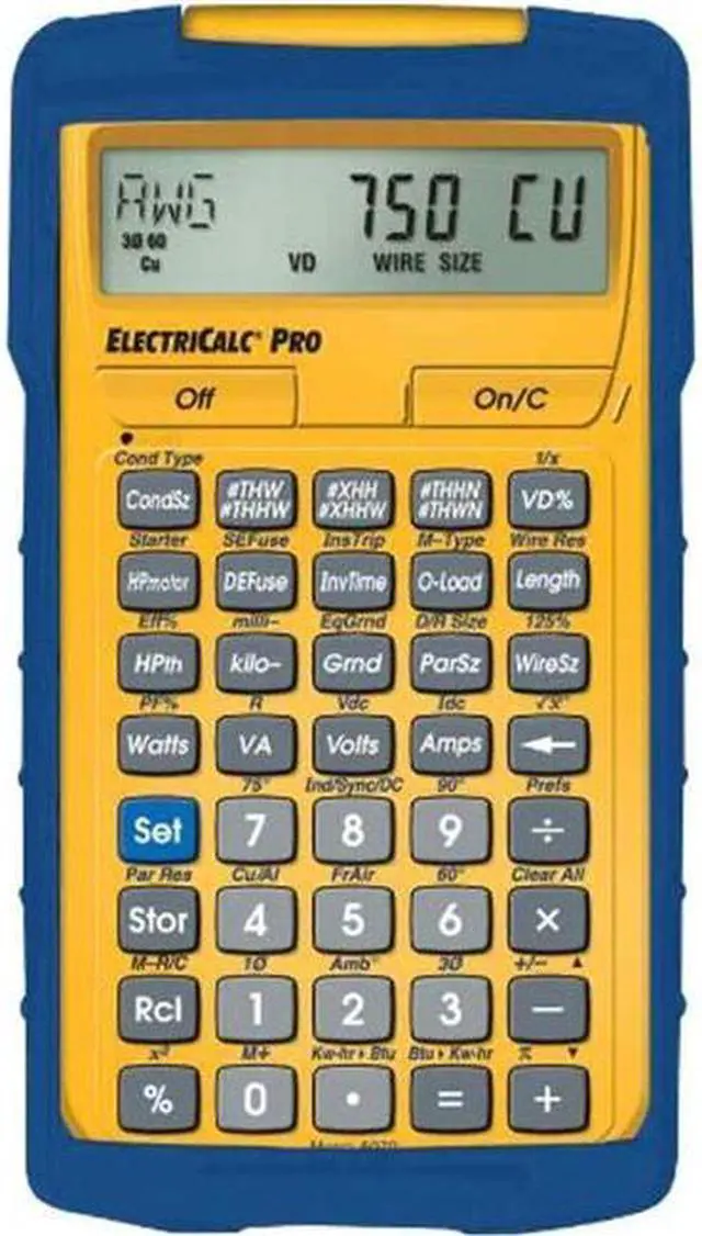 Alt view image 3 of 14 - CALCULATED INDUSTRIES 5070 Electrical Calculator,8-1/4 x 6 In,LCD