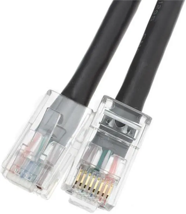 Alt view image 3 of 3 - Cable Wholesale Cat5E Ethernet Patch Cable Bootless 1 Foot - Black