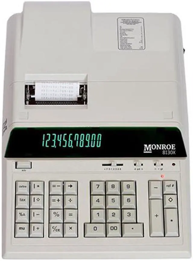 Main image of Monroe MNE8130X Entry Level Heavy Duty Calculator, Ivory