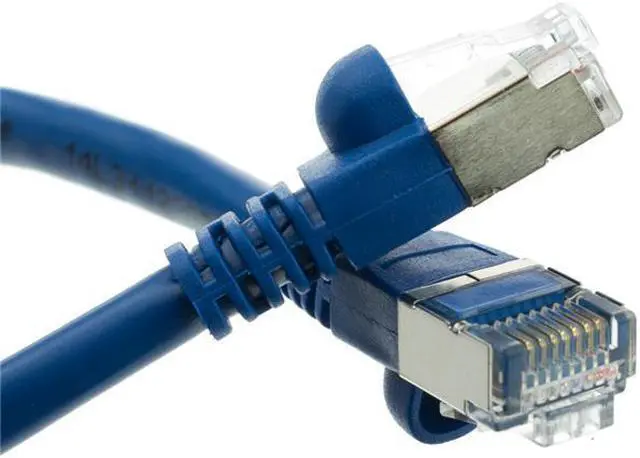 Alt view image 2 of 2 - CAT5E, STP (Shielded), with Molded Boot, 350MHz, Blue, 1 ft