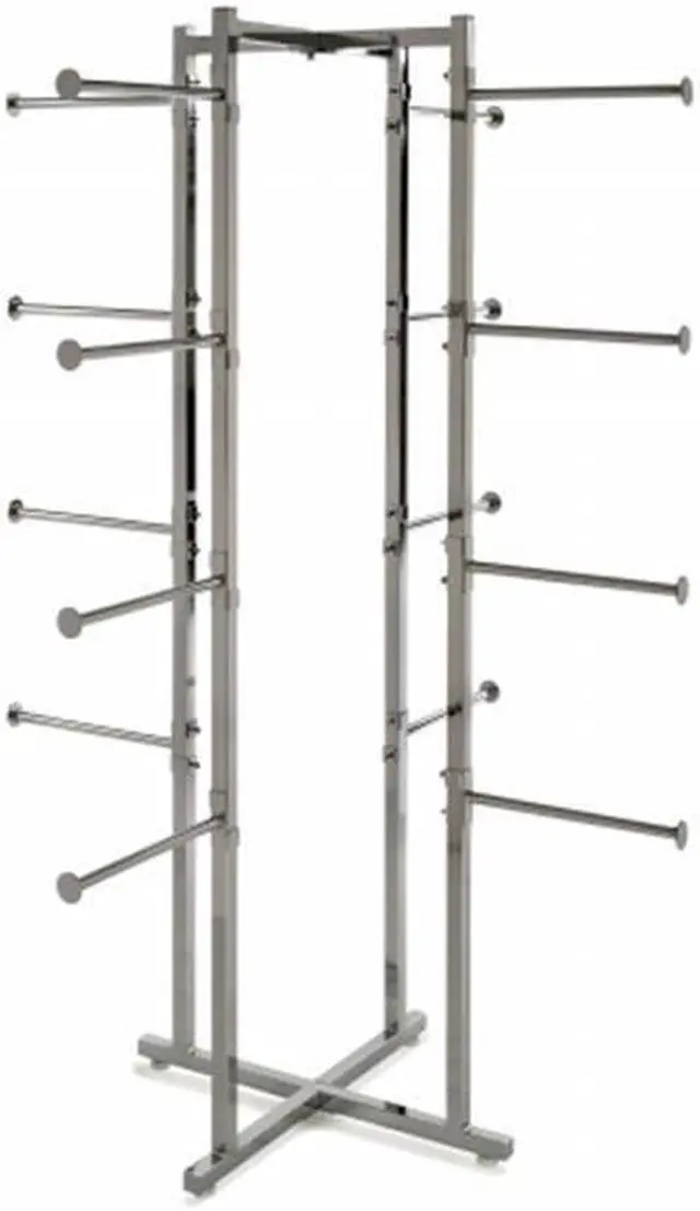 Main image of Econoco K35 Folding Lingerie Tower - Square Tubing With Round Tubing Arms