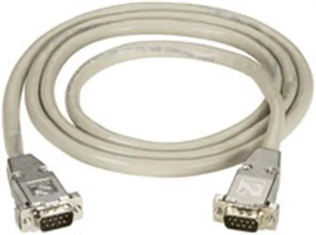 Alt view image 3 of 8 - Black Box EDN12H-0005-MF RS232 Shielded Cable - Metal Hood, DB9 Male/Female, Beige, 5 ft.