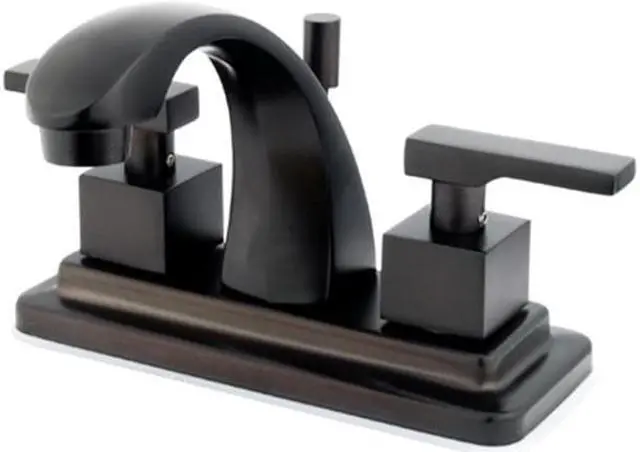 Alt view image 3 of 7 - Two Handle 4" Centerset Lavatory Faucet with Brass Pop-up in Oil Rubbed Bronze by Kingston Brass