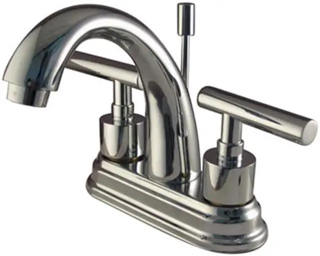 Alt view image 2 of 4 - Kingston Brass Ks8611Cml Two Handle Centerset Lavatory Faucet With Brass Pop-Up - Polished Chrome Finish