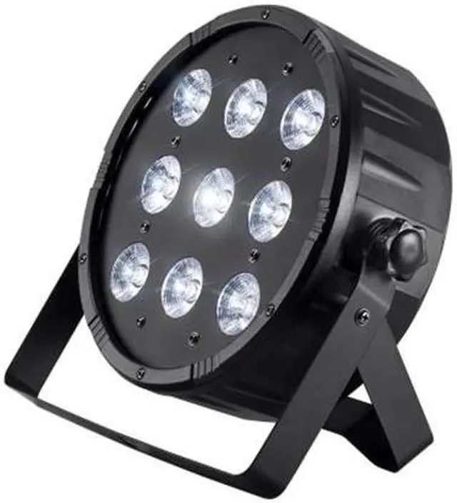Alt view image 8 of 15 - Monoprice Flat PAR Stage Light RGBW | 10 watt, x 9 LED, 8-channel DMX, Strobe follow mode - Stage Right Series