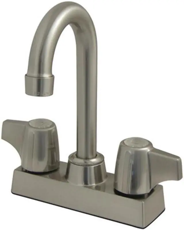 Alt view image 2 of 5 - Kingston Brass KB460SN Two Handle 4 in. Centerset Bar Faucet