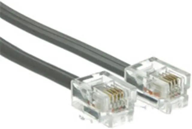Alt view image 2 of 3 - RJ45, 8P / 8C, Silver Satin Flat, 1:1, 7 ft