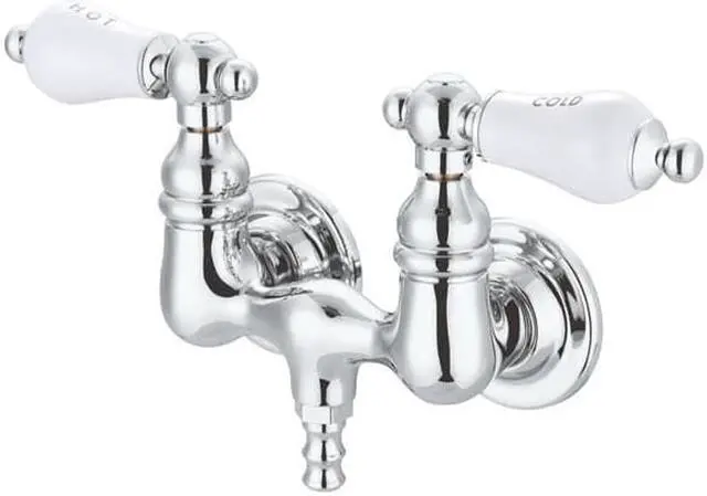 Main image of Kingston Brass AE34T1 Aqua Vintage Wall Mount Tub Faucet, Chrome