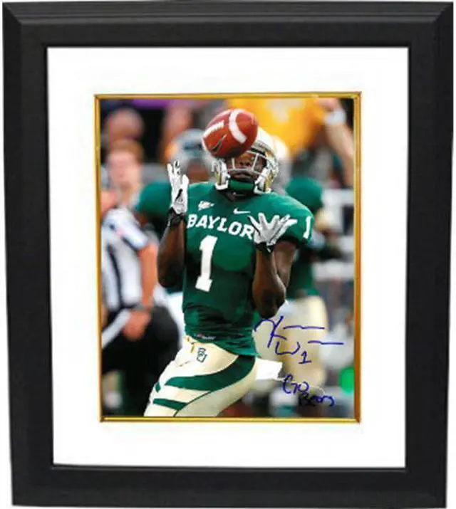 Main image of Kendall Wright signed Baylor Bears 8x10 Photo Custom Framed #1 Go Bears (green jersey catch)