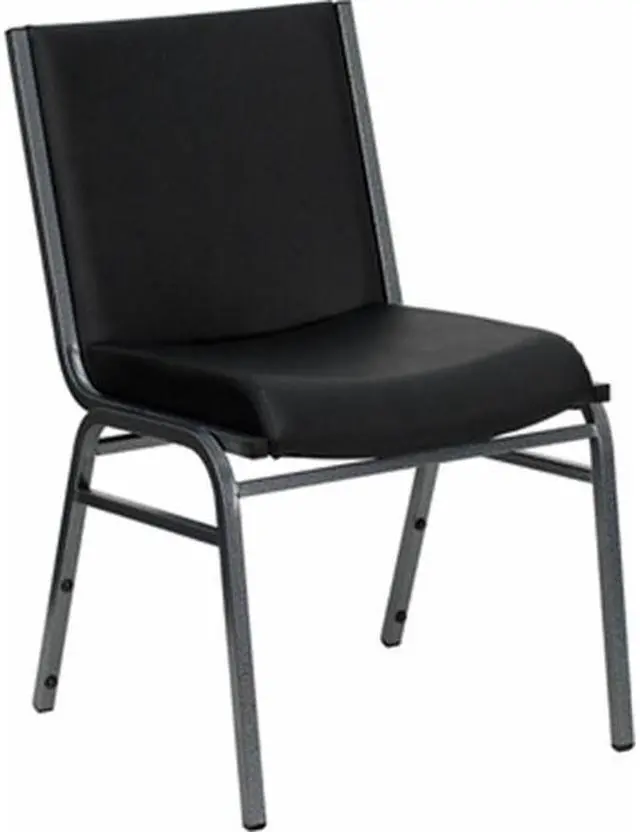 Alt view image 5 of 20 - HERCULES Series Heavy Duty Black Vinyl Stack Chair