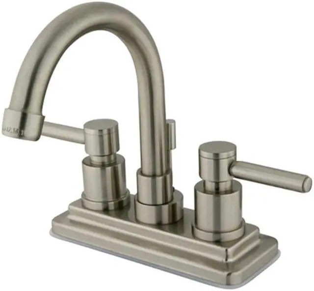Main image of Kingston Brass KS8668DL 4 Inch Center Lavatory Faucet - Satin Nickel