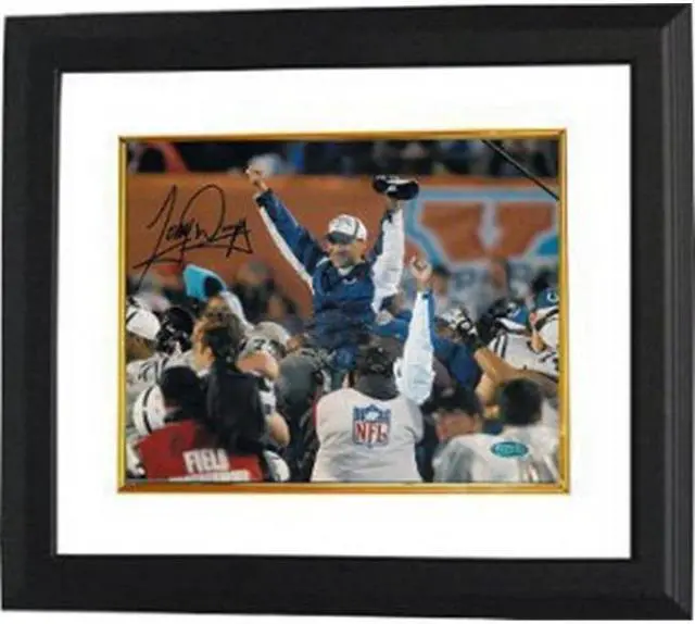 Alt view image 2 of 2 - Athlon CTBL-BW11722 Tony Dungy Signed Indianapolis Colts 8 x 10 Photo SB XLI Carryoff Custom Framed - Steiner Hologram