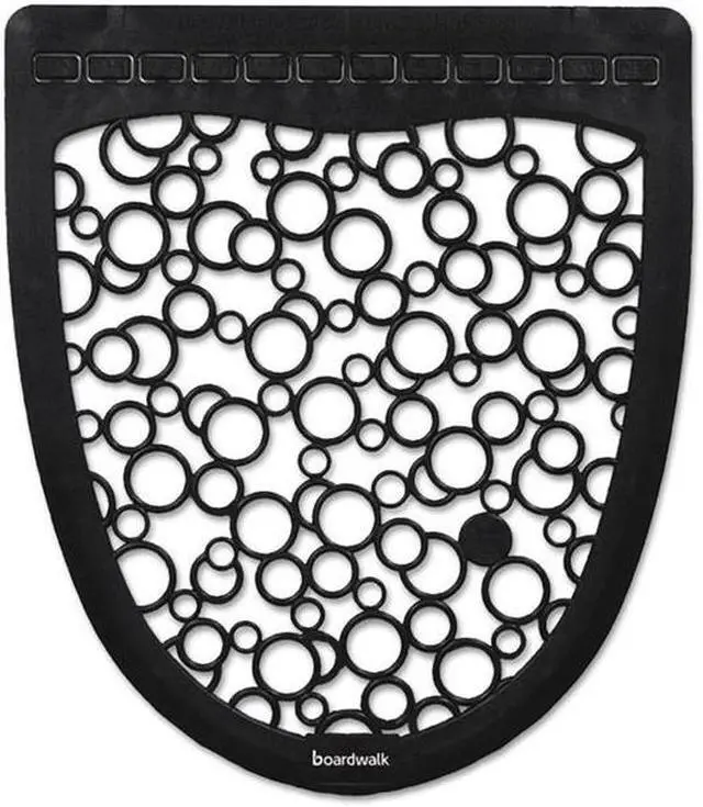 Alt view image 3 of 9 - Boardwalk Urinal Mat 2.0, Rubber, 17.5 X 20, Black/White, 6/Carton UMBW