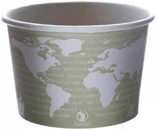 Main image of Eco-Products World Art Food Container 12oz Green Paper 200Ct EPBSC12WA