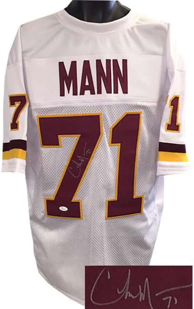 Main image of Charles Mann signed White TB Custom Stitched Pro Style Football Jersey XL #71- JSA Hologram