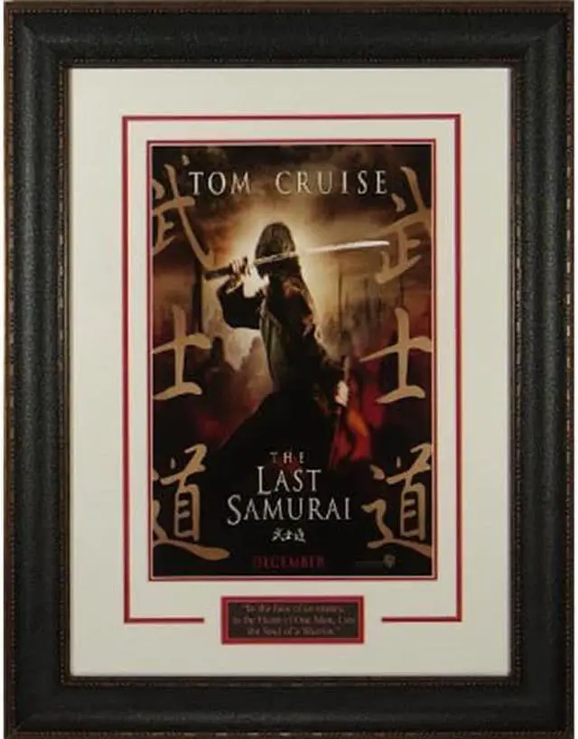 Alt view image 2 of 2 - The Last Samurai unsigned 22X30 Masterprint Poster Leather Framed w/ Tom Cruise (entertainment/photo)
