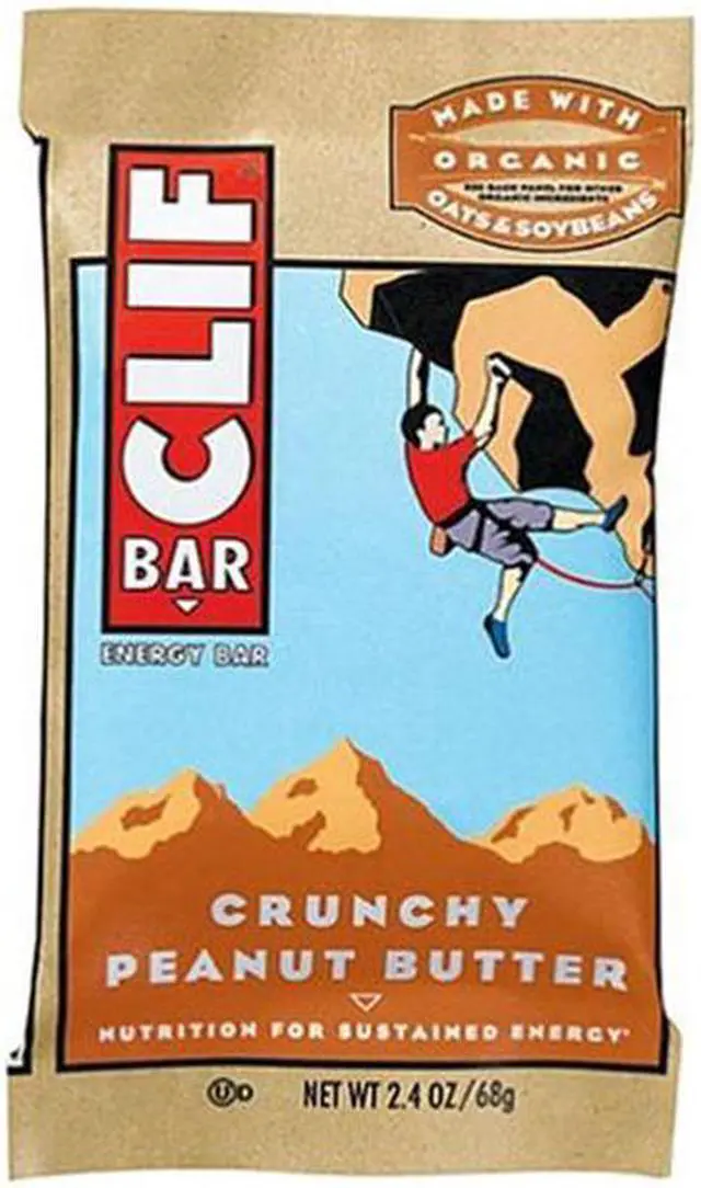 Alt view image 6 of 14 - Clif Bar Energy Bar, Crunchy Peanut Butter, 2.4 Oz, 12/Box 50120