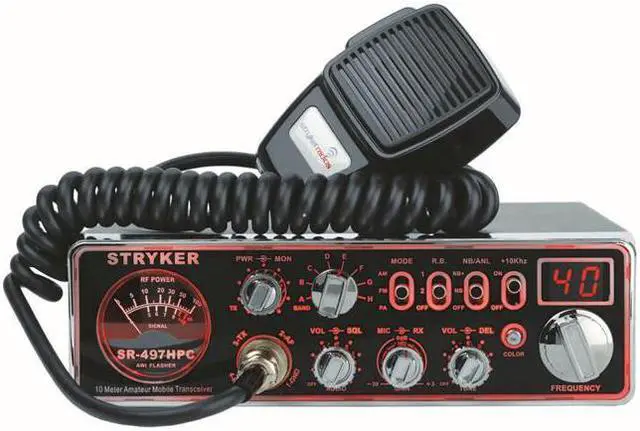 Alt view image 4 of 6 - Stryker AM/FM 10M Radio w/7 Color LED Backlit Face Plate 90+ Watts Peak Output Power