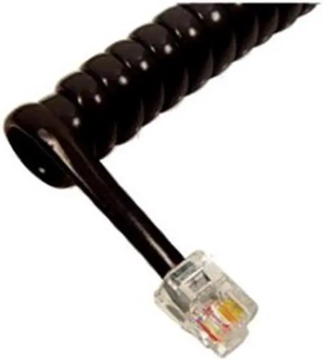 Main image of 12 ft. Handset Cord, Flat Black