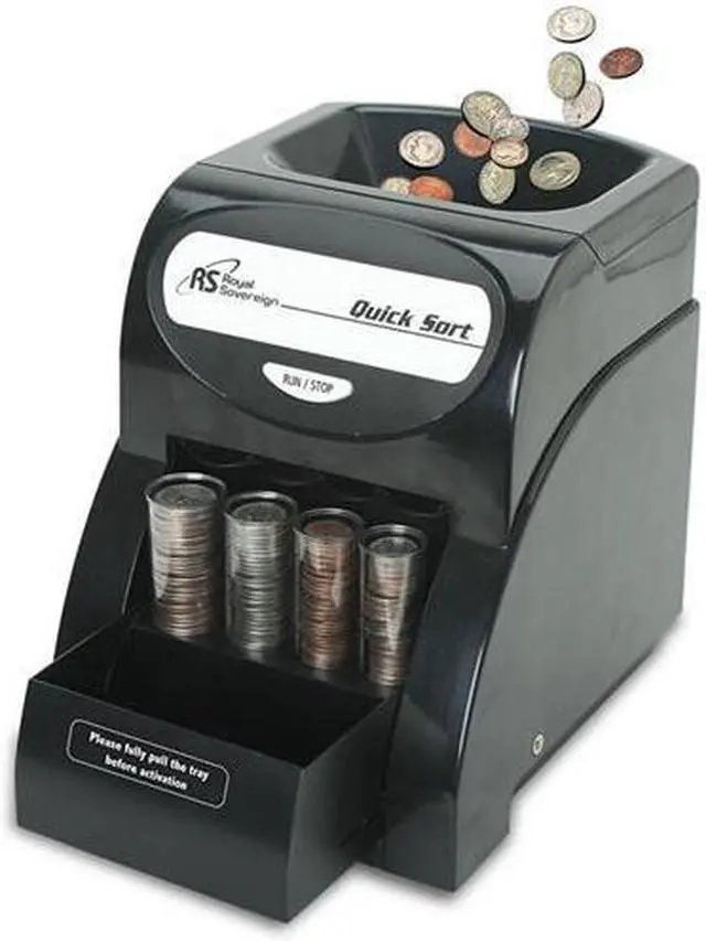 Alt view image 4 of 15 - Royal Sovereign Electric 1 Row Coin Sorter - Sort's 156 coins/min