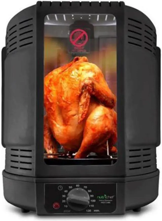 Alt view image 3 of 3 - NutriChef Black Vertical Countertop Rotisserie Rotating Oven PKRT16BK