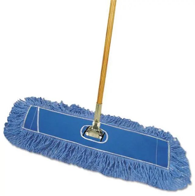 Alt view image 5 of 16 - Boardwalk Looped-End Dust Mop Kit 36 x 5 60" Metal/Wood Handle Blue/Natural