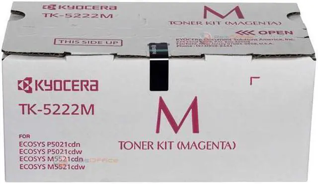 Main image of Kyocera TK5222M Genuine OEM 1T02R9BUS1 Magenta Toner Cartridge - 12K Yield