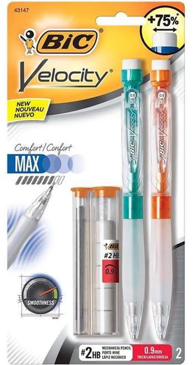 Main image of Bic Pencil,Velcty Max 0.9,2pk MPMX9P21