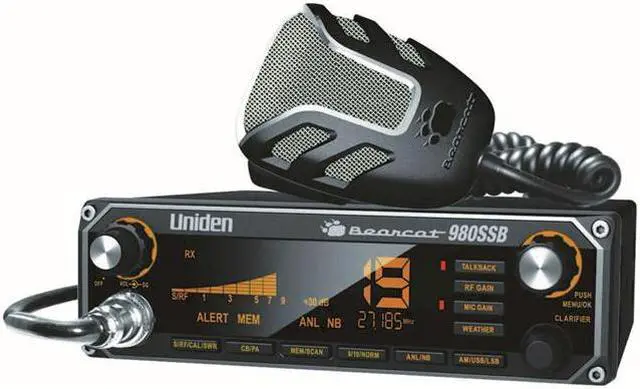 Main image of Uniden BC980SSB BC980SSB 40 Channel Sideband CB Radio with 7 Color Option LCD Display, Talk-Back, Noaa Weather & Noise Canceling Microphone