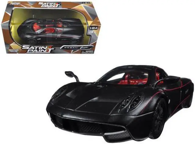 Main image of Motormax 79502 1 by 24 Scale Diecast Pagani Huayra Matt Black Model Car