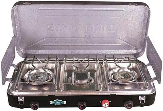 Alt view image 2 of 6 - Stansport 212-600-50 Outfitter Series 3-Burner Propane Stove