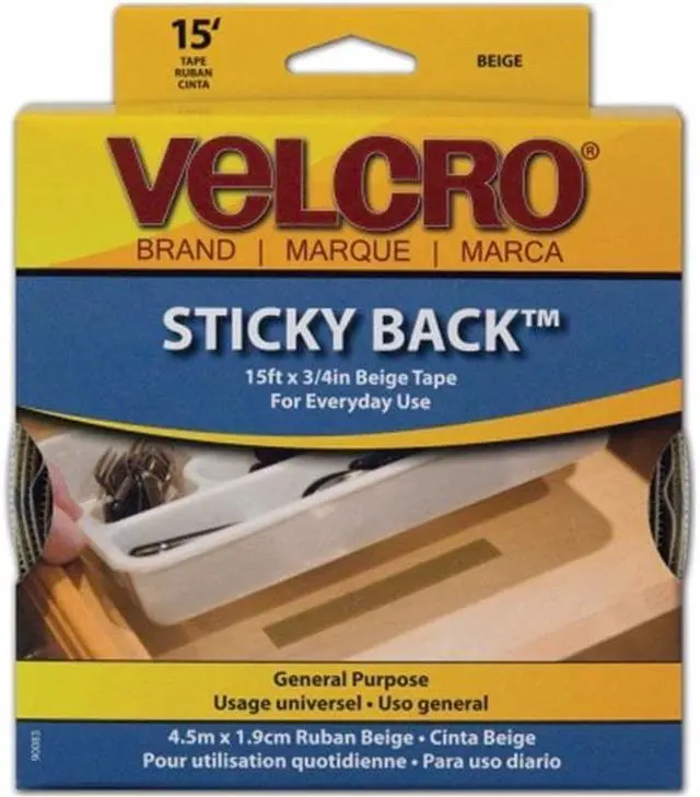 Alt view image 10 of 19 - Velcro Sticky-Back Hook and Loop Fastener Tape with Dispenser 3/4 x 15 ft. Roll