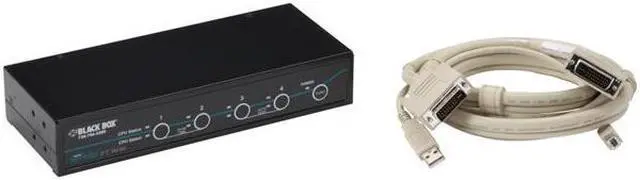 Main image of Black Box ServSwitch DT DVI 4-Port with Transparent USB 2.0 Kit