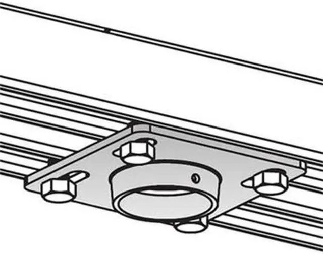 Main image of UNISTRUT/STRUCTURAL 8X8IN PLATE PRS PROJ MNT/BLK/NO HDWR