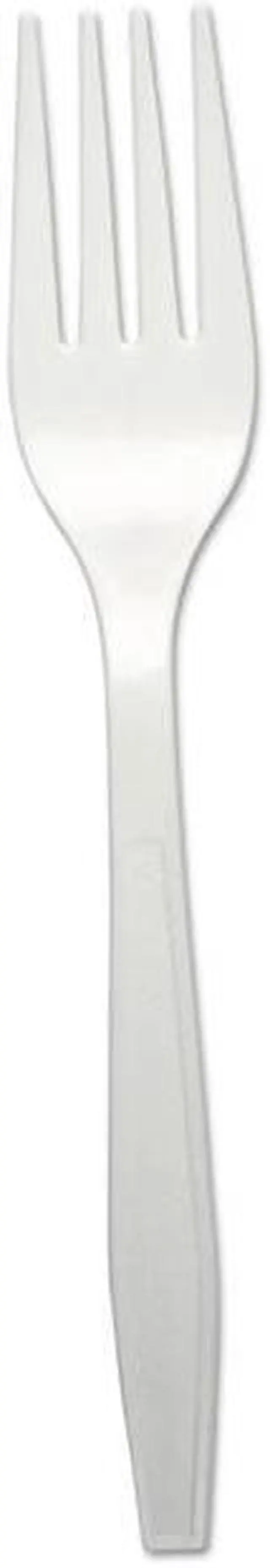 Main image of Boardwalk Heavyweight Polypropylene Cutlery, Fork, White, 1000/Carton FORKHWPPWH