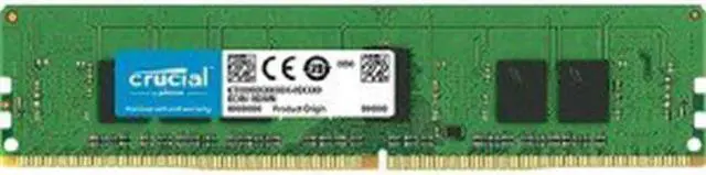 Alt view image 2 of 5 - Crucial - DDR4 - 4 GB - DIMM 288-pin - 2666 MHz / PC4-21300 - CL19 - 1.2 V - unbuffered - ECC
