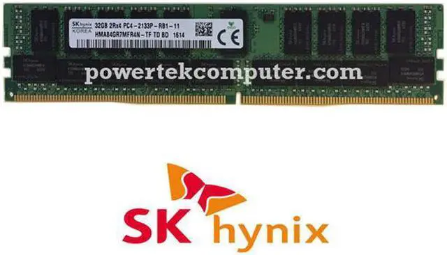 Alt view image 2 of 2 - SK hynix 32GB/2Gx4 DDR4 PC4 19200 ECC Registered 2400MHz 288 Pin Server Memory Model HMA84GR7AFR4N-UH