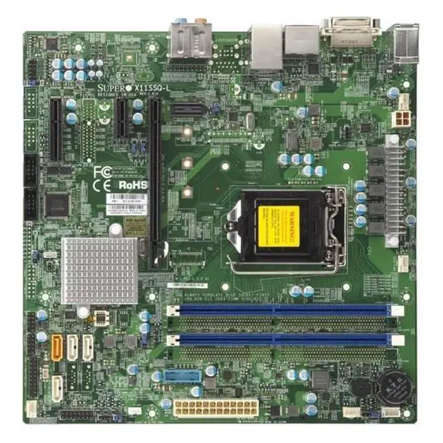Alt view image 2 of 2 - Supermicro X11SSQ-L-O LGA1151/ Intel H110/ DDR4/ SATA3&USB3.0/ A&GbE/ MicroATX Motherboard