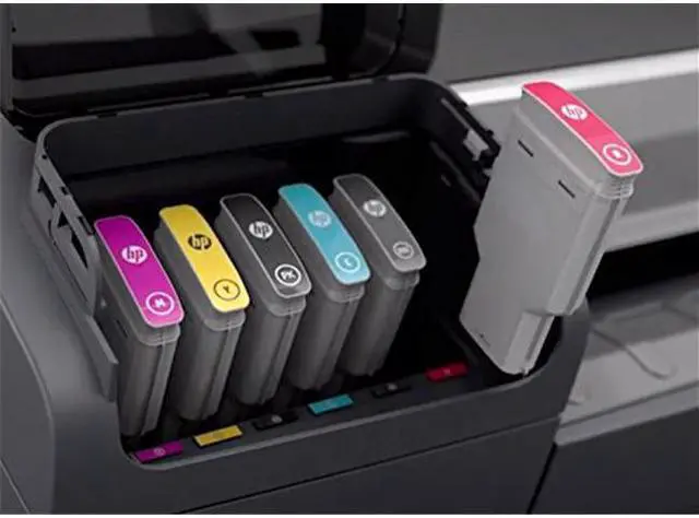 Alt view image 2 of 11 - HP 745 130-ml DesignJet Chromatic Red Ink Cartridge, F9K00A