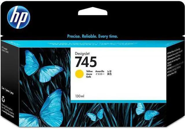 Alt view image 2 of 14 - HP 745 130-ml DesignJet Yellow Ink Cartridge, F9J96A