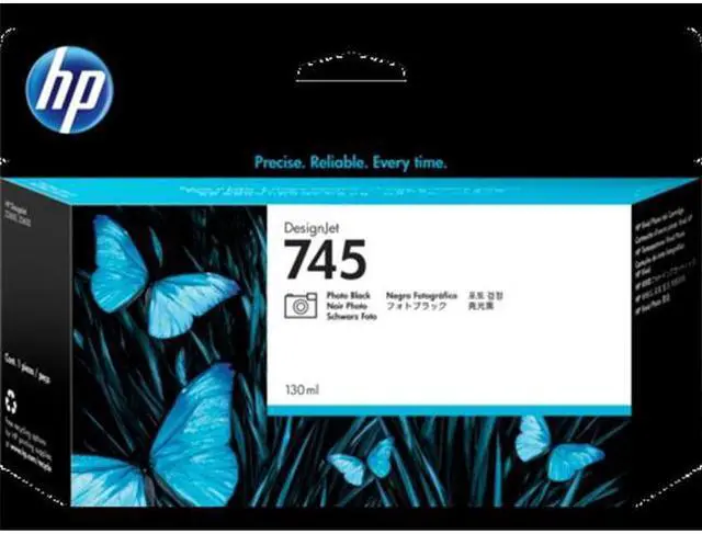Alt view image 4 of 15 - HP 745 130-ml DesignJet Photo Black Ink Cartridge, F9J98A