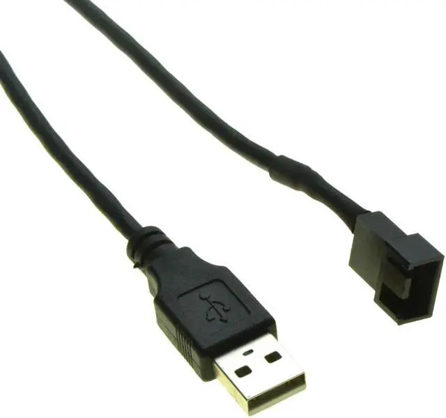 Alt view image 2 of 5 - USB to 4Pin 3Pin Female PC Fan Cooling Converter Cable USB2.0 to 3 Pin Male Connector PC external 5V fan Power supply Cable