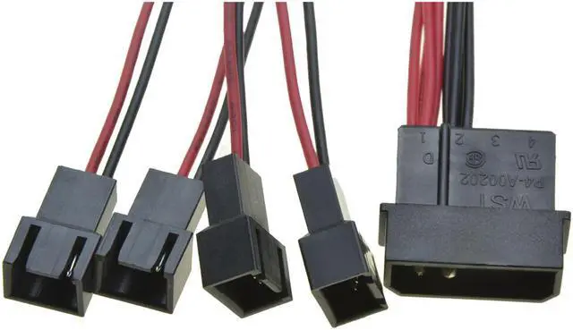 Main image of Molex IDE Male Port 1 to 4 ways 3Pin Fan Male port Cable D plug to3 Pin cooler Y Splitter Power supply Cable 12V
