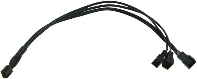 Alt view image 4 of 5 - 12V 3Pin Fan PWM 1 to 3 way Power supply Extension Cable Y Splitter Port Multiplier Computer PC Cooling  22AWG wire
