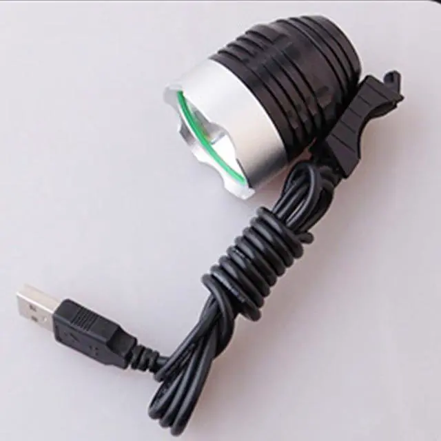 Alt view image 5 of 5 - USB Light 2in1 T6 1200LM USB LED Headlamp 3 Modes Headlight Bicycle Bike Light Lamp with Rubber O-rings For Cycling