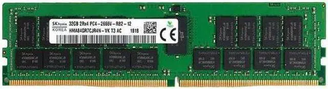 Alt view image 2 of 4 - SK hynix DDR4-2666 32GB/2Gx4 ECC/REG CL19 Server Memory