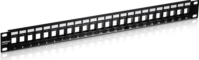 Alt view image 5 of 5 - TRENDnet 24-Port Blank Keystone 1U Patch Panel, Cat5, Cat5e, Cat6, Cat6A, UTP, 19” Rackmount Design, TC-KP24